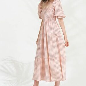 Nothing Fits But- gingham pink dress